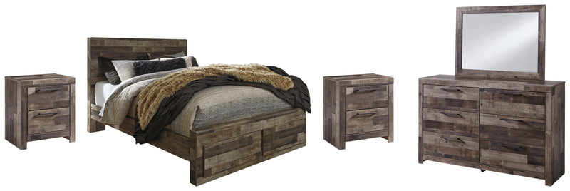 Derekson Panel Bed, Dresser, Mirror, Chest & Nightstand, Bedroom Set