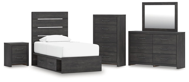 Hollivern Panel Bed, Dresser, Mirror, Chest & Nightstand, Bedroom Set