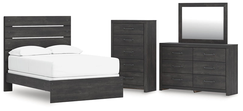 Hollivern Panel Bed, Dresser, Mirror, Chest & Nightstand, Bedroom Set