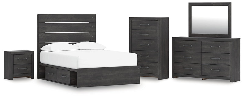 Hollivern Panel Bed, Dresser, Mirror, Chest & Nightstand, Bedroom Set