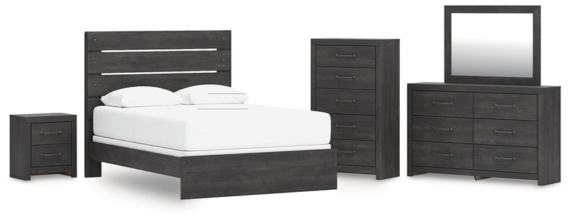 Hollivern Panel Bed, Dresser, Mirror, Chest & Nightstand, Bedroom Set