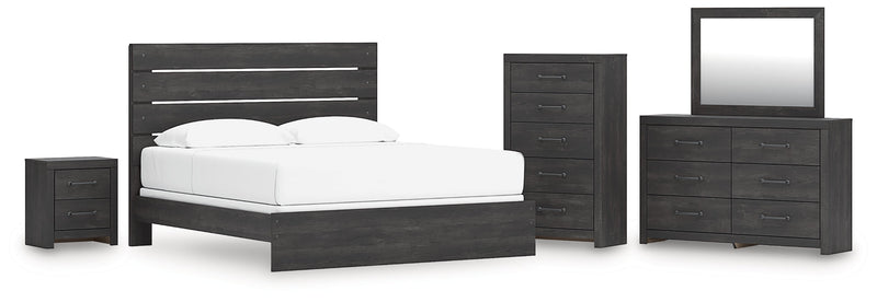 Hollivern Panel Bed, Dresser, Mirror, Chest & Nightstand, Bedroom Set