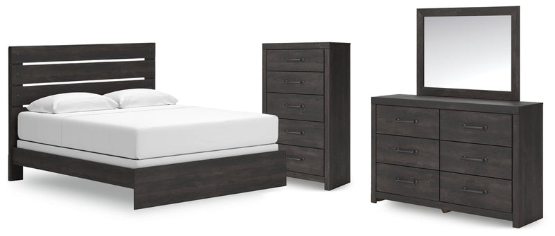 Hollivern Panel Bed, Dresser, Mirror, Chest & Nightstand, Bedroom Set