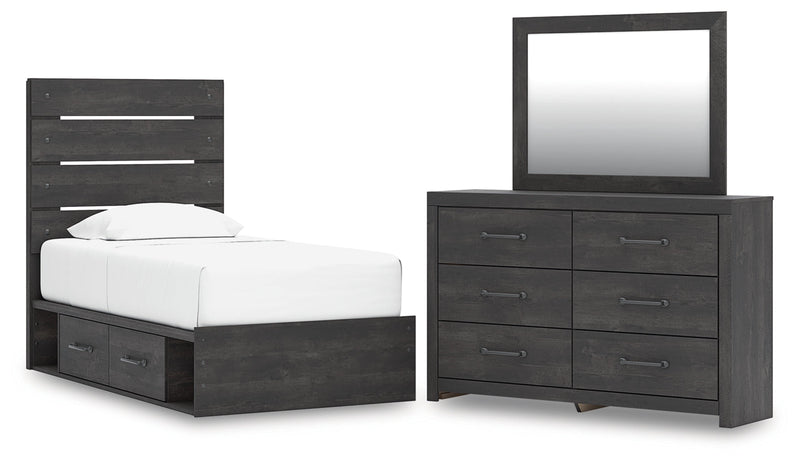 Hollivern Panel Bed, Dresser, Mirror, Chest & Nightstand, Bedroom Set