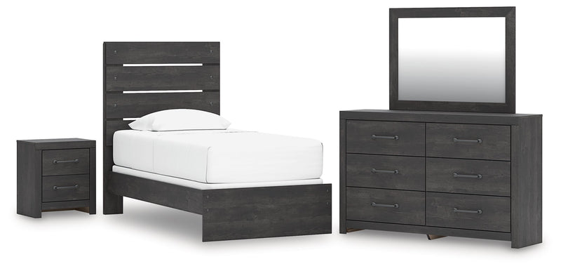 Hollivern Panel Bed, Dresser, Mirror, Chest & Nightstand, Bedroom Set