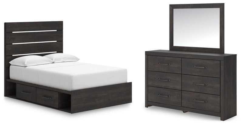 Hollivern Panel Bed, Dresser, Mirror, Chest & Nightstand, Bedroom Set