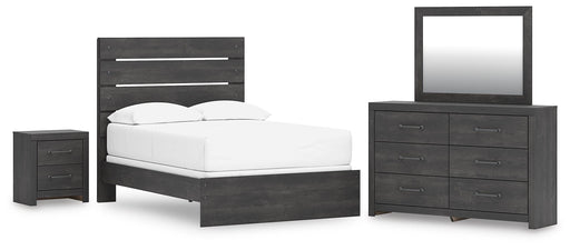 Hollivern Bedroom Sets Full Panel Bed Dresser, Mirror and Nightstand