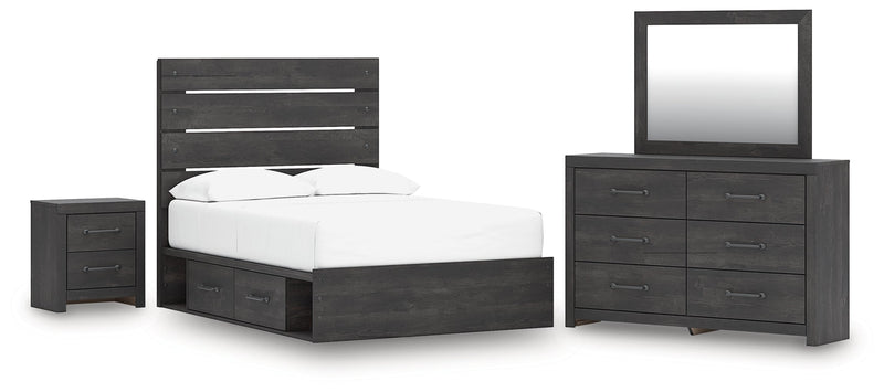 Hollivern Panel Bed, Dresser, Mirror, Chest & Nightstand, Bedroom Set