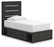 Delmorta Beds Twin Panel Bed with Storage