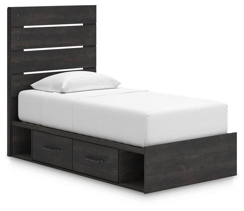 Delmorta Beds Twin Panel Bed with Storage