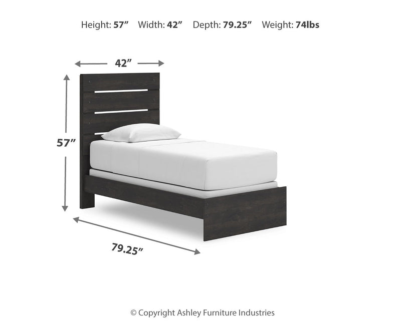 Delmorta Panel Bed