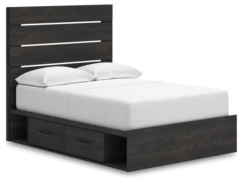 Delmorta Beds Full Panel Bed with Storage