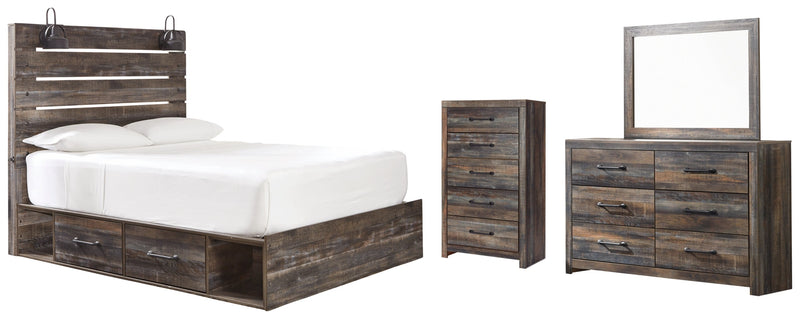 Drystan Bed, Dresser, Mirror, Chest & Nightstand, Bedroom Set