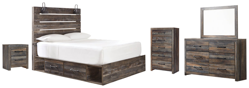 Drystan Bed, Dresser, Mirror, Chest & Nightstand, Bedroom Set