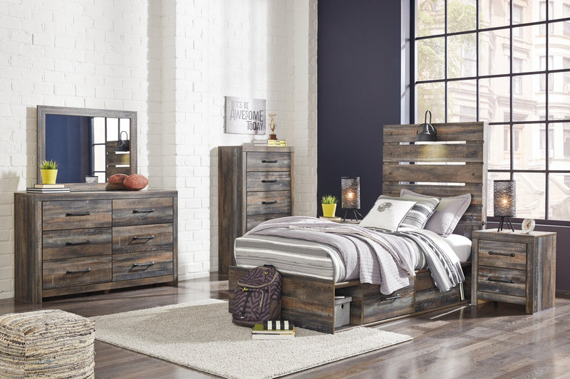 Drystan Bed, Dresser, Mirror, Chest & Nightstand, Bedroom Set