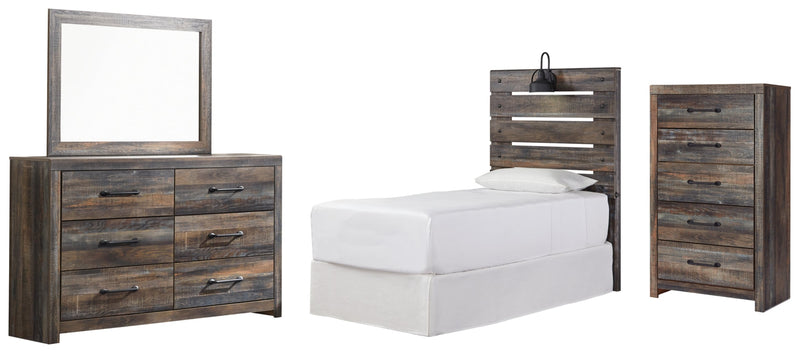 Drystan Bed, Dresser, Mirror, Chest & Nightstand, Bedroom Set