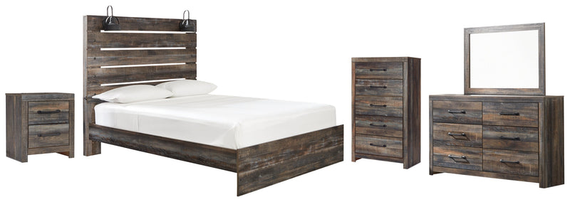 Drystan Bed, Dresser, Mirror, Chest & Nightstand, Bedroom Set