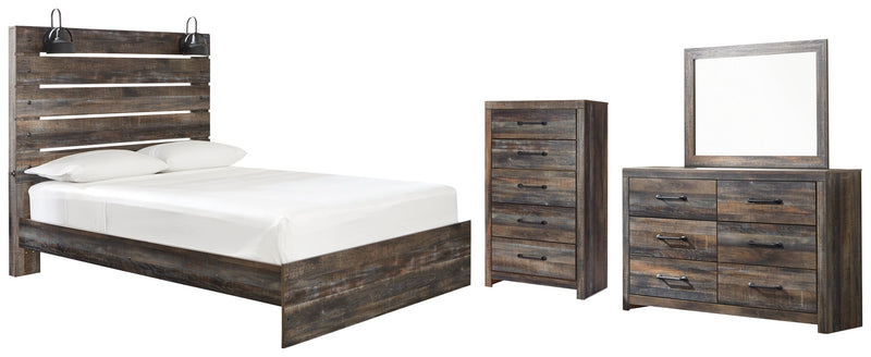 Drystan Bed, Dresser, Mirror, Chest & Nightstand, Bedroom Set