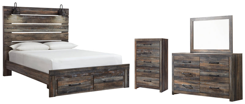 Drystan Bed, Dresser, Mirror, Chest & Nightstand, Bedroom Set