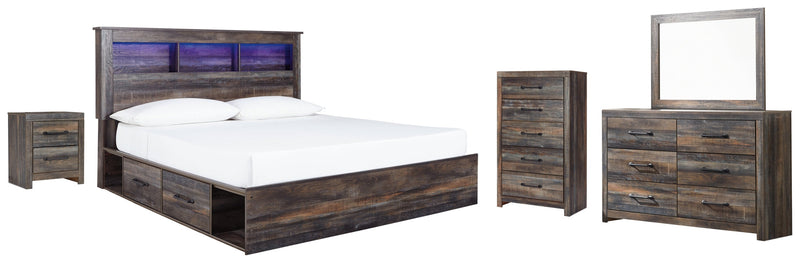 Drystan Bed, Dresser, Mirror, Chest & Nightstand, Bedroom Set