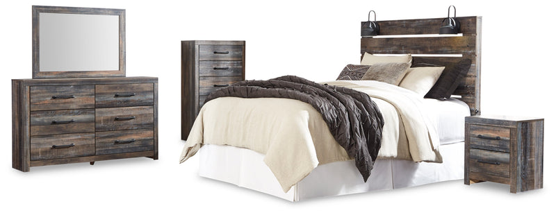 Drystan Bed, Dresser, Mirror, Chest & Nightstand, Bedroom Set