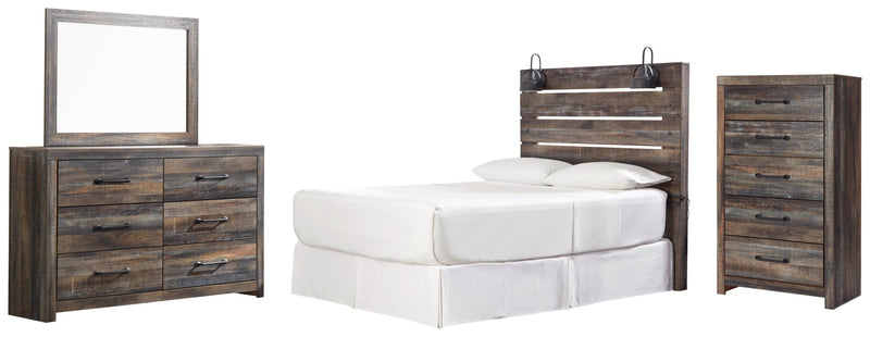 Drystan Bed, Dresser, Mirror, Chest & Nightstand, Bedroom Set