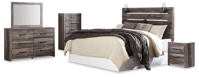 Drystan Bed, Dresser, Mirror, Chest & Nightstand, Bedroom Set