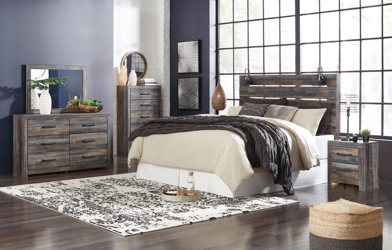 Drystan Bed, Dresser, Mirror, Chest & Nightstand, Bedroom Set