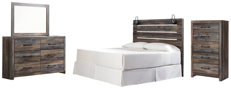 Drystan Bed, Dresser, Mirror, Chest & Nightstand, Bedroom Set