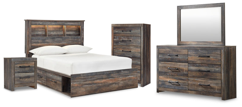 Drystan Bed, Dresser, Mirror, Chest & Nightstand, Bedroom Set