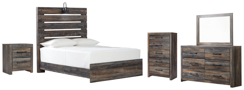 Drystan Bed, Dresser, Mirror, Chest & Nightstand, Bedroom Set