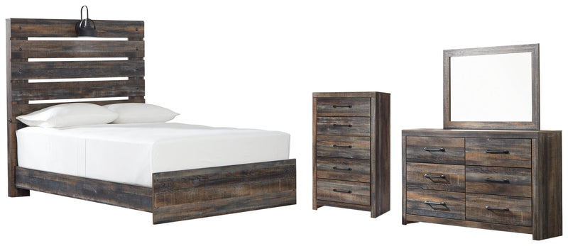 Drystan Bed, Dresser, Mirror, Chest & Nightstand, Bedroom Set