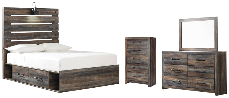 Drystan Bed, Dresser, Mirror, Chest & Nightstand, Bedroom Set