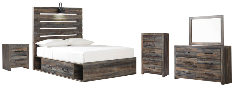 Drystan Bed, Dresser, Mirror, Chest & Nightstand, Bedroom Set