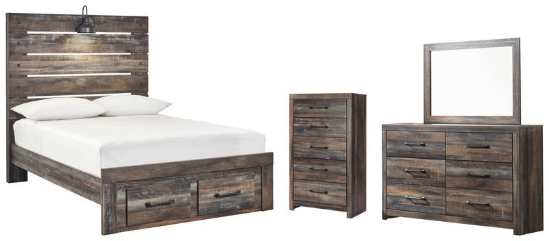 Drystan Bed, Dresser, Mirror, Chest & Nightstand, Bedroom Set