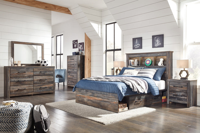 Drystan Bed, Dresser, Mirror, Chest & Nightstand, Bedroom Set