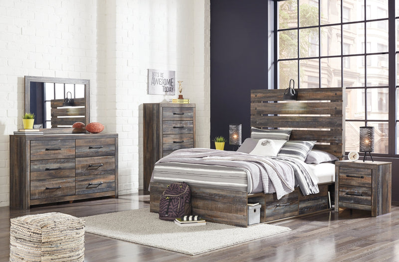Drystan Bed, Dresser, Mirror, Chest & Nightstand, Bedroom Set