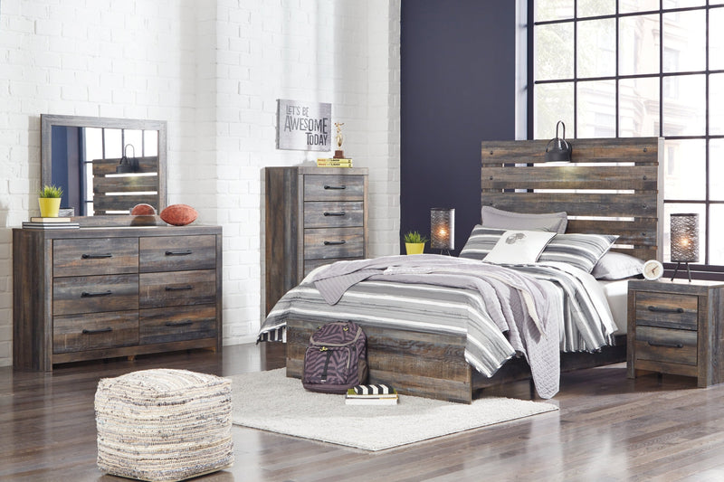 Drystan Bed, Dresser, Mirror, Chest & Nightstand, Bedroom Set