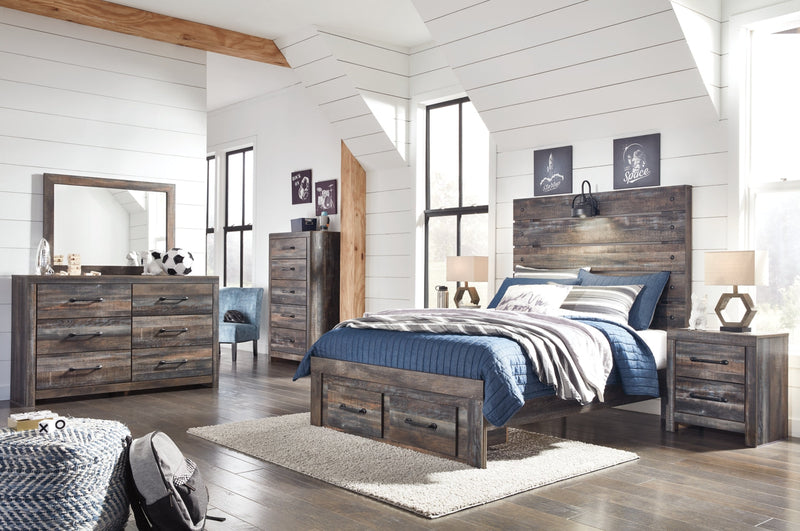 Drystan Bed, Dresser, Mirror, Chest & Nightstand, Bedroom Set