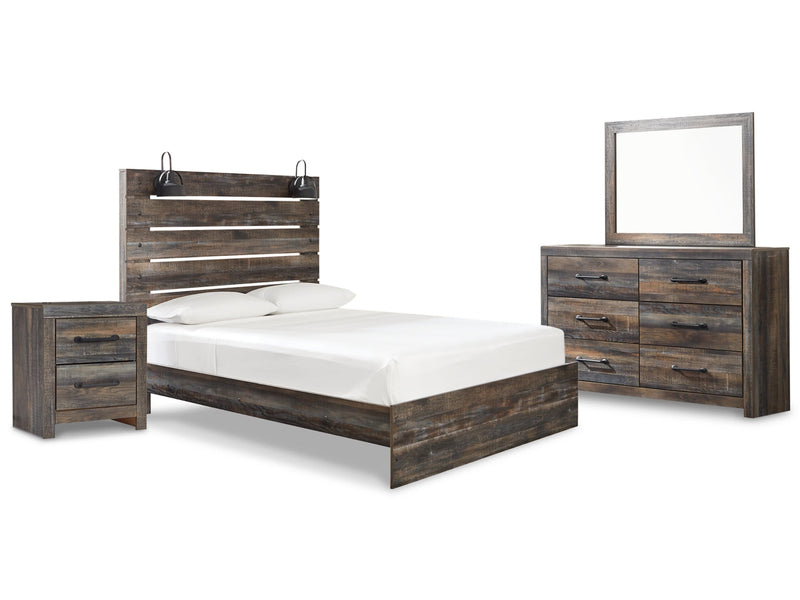 Drystan Bed, Dresser, Mirror, Chest & Nightstand, Bedroom Set
