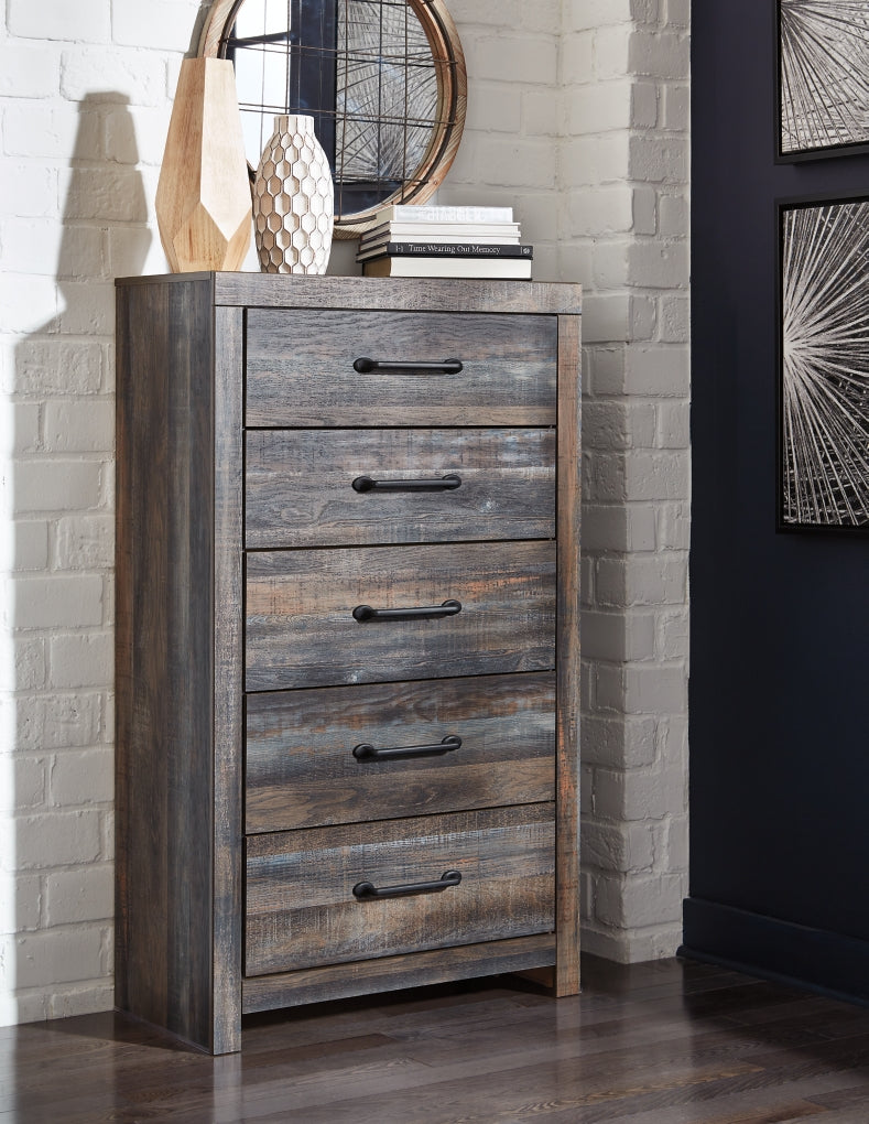 Drystan Bed, Dresser, Mirror, Chest & Nightstand, Bedroom Set