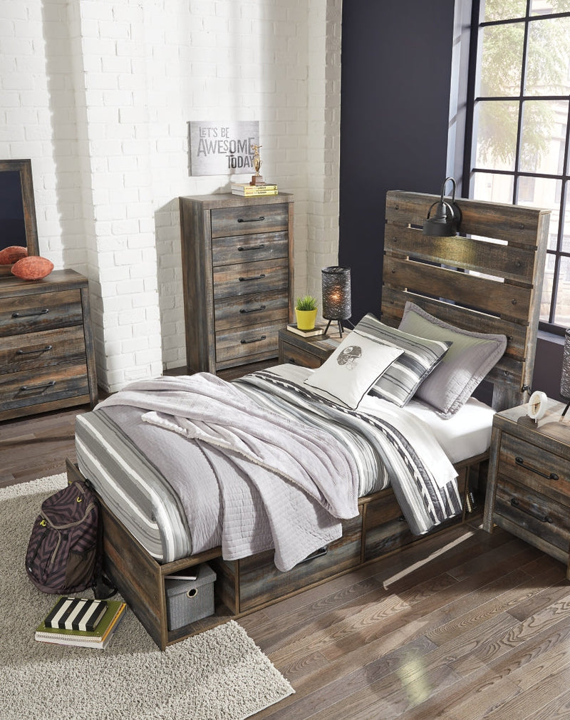 Drystan Bed, Dresser, Mirror, Chest & Nightstand, Bedroom Set