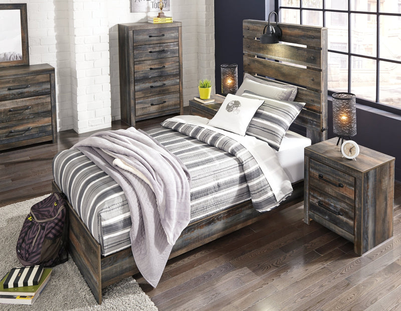 Drystan Bed, Dresser, Mirror, Chest & Nightstand, Bedroom Set