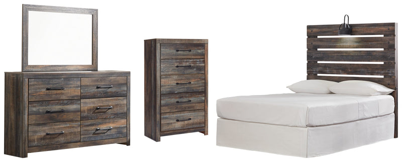 Drystan Bed, Dresser, Mirror, Chest & Nightstand, Bedroom Set