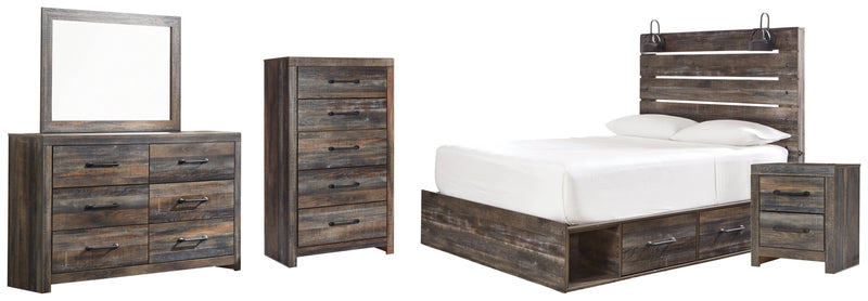 Drystan Bed, Dresser, Mirror, Chest & Nightstand, Bedroom Set
