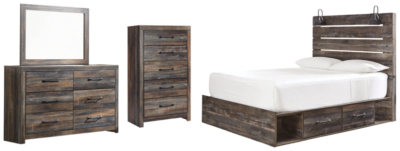 Drystan Bed, Dresser, Mirror, Chest & Nightstand, Bedroom Set