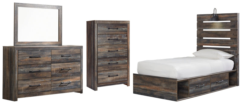 Drystan Bed, Dresser, Mirror, Chest & Nightstand, Bedroom Set