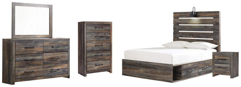 Drystan Bed, Dresser, Mirror, Chest & Nightstand, Bedroom Set