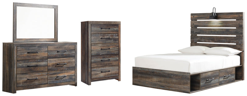 Drystan Bed, Dresser, Mirror, Chest & Nightstand, Bedroom Set