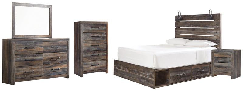 Drystan Bed, Dresser, Mirror, Chest & Nightstand, Bedroom Set